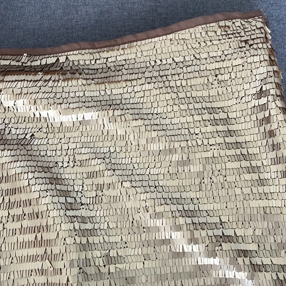 H&M Matte Gold Sequence Skirt Size 8 - Picture 8 of 8